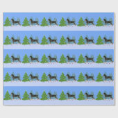 Bluetick Coonhound Decorating Kerstboom Cadeaupapier (Vlak)