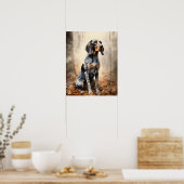 Bluetick Coonhound Dog Art Print Poster (Keuken)