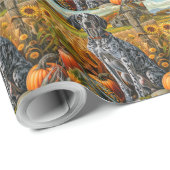 Bluetick Coonhound Dog Autumn Harvest Thanksgiving Cadeaupapier (Rol Hoek)