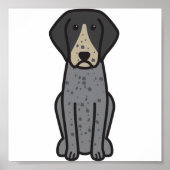 Bluetick Coonhound Dog Cartoon Poster (Voorkant)