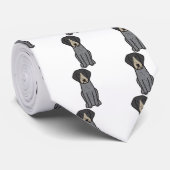 Bluetick Coonhound Dog Cartoon Stropdas (Opgerold)