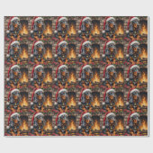 Bluetick Coonhound Dog Cozy Lodge Christmas Cadeaupapier (Vlak)