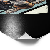 Bluetick Coonhound Dog Foto Afdruk (Hoek)