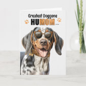 Bluetick Coonhound Dog Greatest HuMOM Moederdag Feestdagen Kaart (Voorkant)