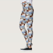 Bluetick Coonhound Dog in Sledge Christmas Leggings (Links)