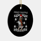 Bluetick Coonhound Dog kerstfeestelijke feestdagen Keramisch Ornament (Rechts)