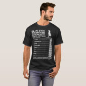 Bluetick Coonhound Dog Nutrition Facts Tshirt (Voorkant volledig)