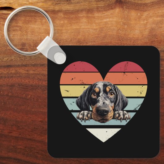 Bluetick Coonhound Dog Sleutelhanger (Voorkant)