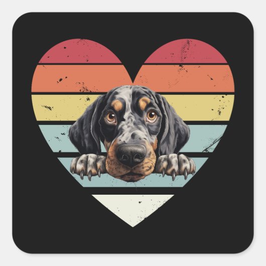 Bluetick Coonhound Dog Vierkante Sticker (Voorkant)
