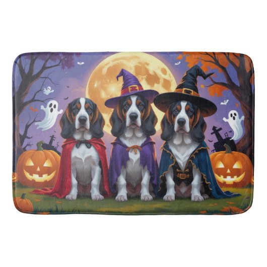 Bluetick Coonhound Dogs Pumpkin Halloween Grappig Badmat (Voorkant)