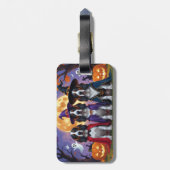 Bluetick Coonhound Dogs Pumpkin Halloween Grappig Bagagelabel (Achterkant verticaal)