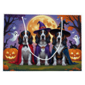 Bluetick Coonhound Dogs Pumpkin Halloween Grappig Groot Cadeauzakje (Achterkant)