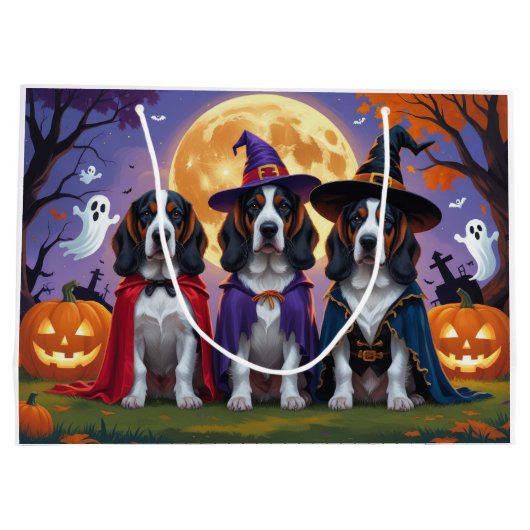 Bluetick Coonhound Dogs Pumpkin Halloween Grappig Groot Cadeauzakje (Achterkant)