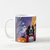 Bluetick Coonhound Dogs Pumpkin Halloween Grappig Koffiemok (Links)