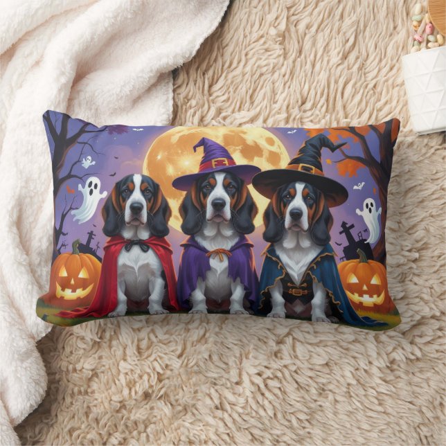 Bluetick Coonhound Dogs Pumpkin Halloween Grappig Kussen (Deken)