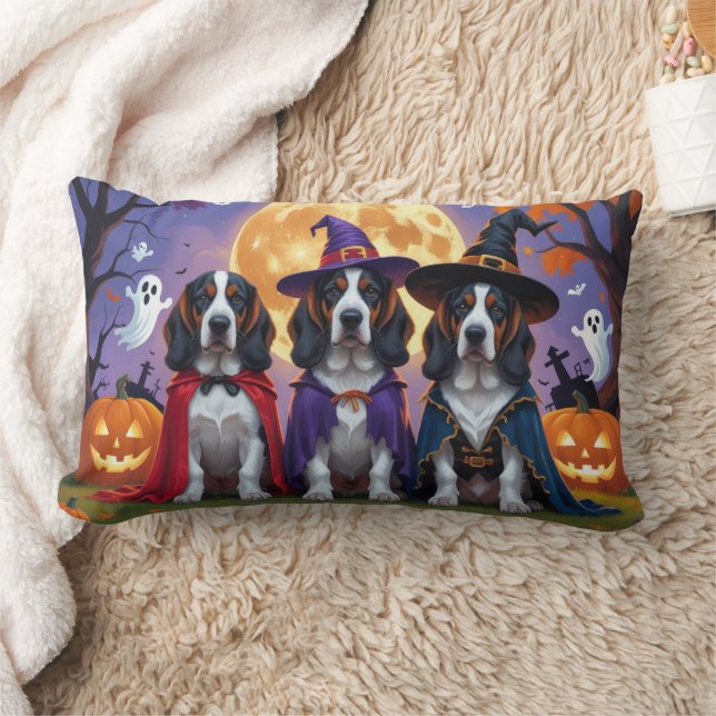 Bluetick Coonhound Dogs Pumpkin Halloween Grappig Kussen (Deken)