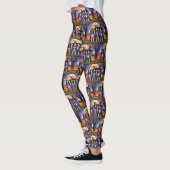 Bluetick Coonhound Dogs Pumpkin Halloween Grappig Leggings (Links)