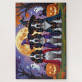 Bluetick Coonhound Dogs Pumpkin Halloween Grappig Legpuzzel (Verticaal)