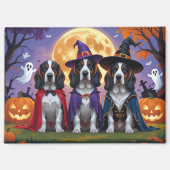 Bluetick Coonhound Dogs Pumpkin Halloween Grappig Magneet (Voorkant)
