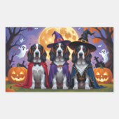 Bluetick Coonhound Dogs Pumpkin Halloween Grappig Rechthoekige Sticker (Voorkant)