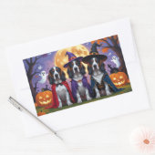 Bluetick Coonhound Dogs Pumpkin Halloween Grappig Rechthoekige Sticker (Envelop)