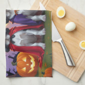 Bluetick Coonhound Dogs Pumpkin Halloween Grappig Theedoek (Quarter Fold)