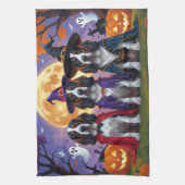 Bluetick Coonhound Dogs Pumpkin Halloween Grappig Theedoek (Verticaal)