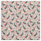 Bluetick Coonhound  florals crème Stof (Swatch)