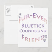 Bluetick Coonhound Furever Briefkaart (Voorkant / Achterkant)
