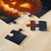 Bluetick Coonhound Geheime Bos Halloween Kunst Legpuzzel (Zijkant)