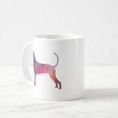 Bluetick Coonhound Geometric Pattern Silhouette Koffiemok (Voorkant links)