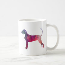 Bluetick Coonhound Geometric Pattern Silhouette