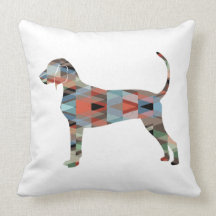 Bluetick Coonhound Geometric Pattern Silhouette