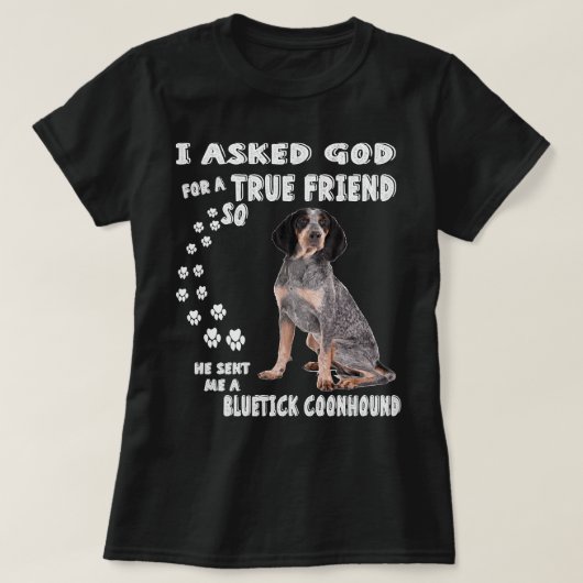 Bluetick Coonhound Gezegde mam Papa Print, Raccoon T-shirt (Design voorkant)