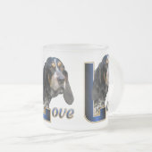 Bluetick Coonhound Gifts Matglas Koffiemok (Voorkant rechts)