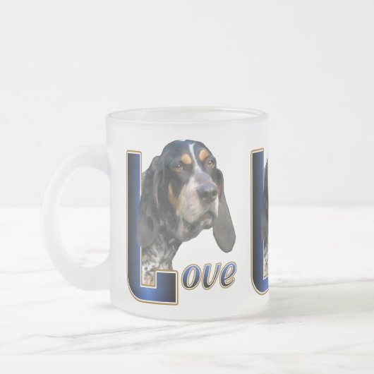 Bluetick Coonhound Gifts Matglas Koffiemok (Links)