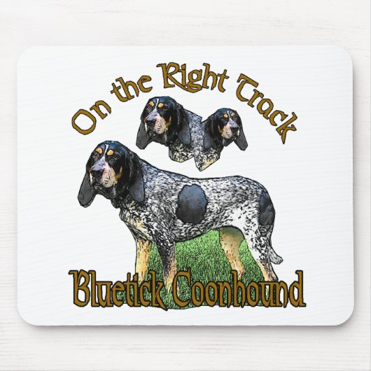 Bluetick Coonhound Gifts Muismat (Voorkant)