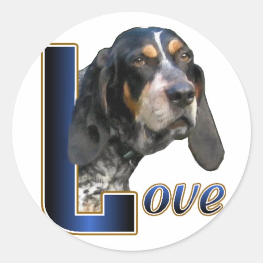 Bluetick Coonhound Gifts Ronde Sticker (Voorkant)
