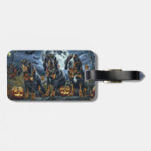 Bluetick Coonhound Halloween Griezelig Bagagelabel (Achterkant horizontaal)