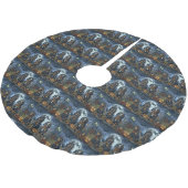 Bluetick Coonhound Halloween Griezelig Kerstboom Rok (Gekanteld)