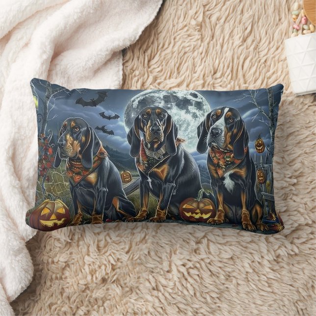 Bluetick Coonhound Halloween Spoken Kussen (Deken)