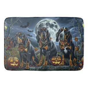 Bluetick Coonhound Halloween Spooky Badmat
