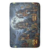 Bluetick Coonhound Halloween Spooky Badmat (Voorkant Verticaal)