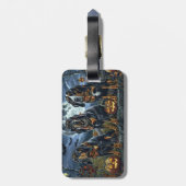 Bluetick Coonhound Halloween Spooky Bagagelabel (Achterkant verticaal)