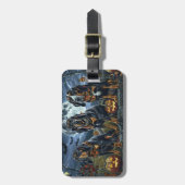 Bluetick Coonhound Halloween Spooky Bagagelabel (Voorkant verticaal)