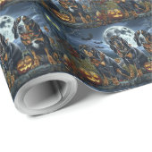 Bluetick Coonhound Halloween Spooky Cadeaupapier (Rol Hoek)
