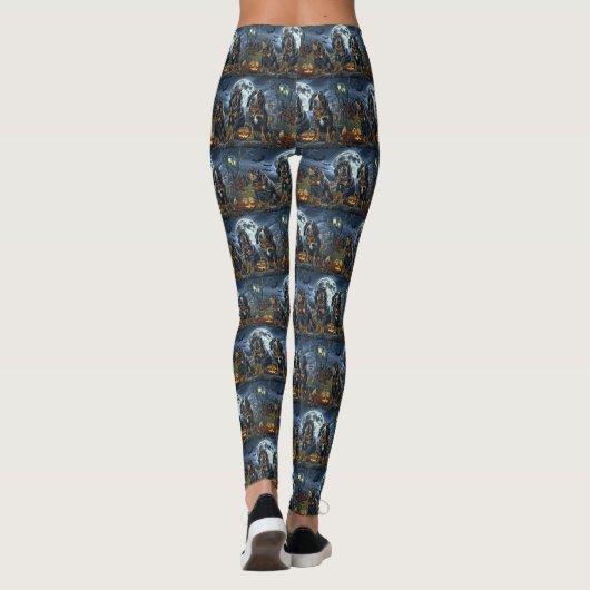 Bluetick Coonhound Halloween Spooky Leggings (Achterkant)