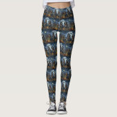 Bluetick Coonhound Halloween Spooky Leggings (Voorkant)