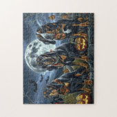 Bluetick Coonhound Halloween Spooky Legpuzzel (Verticaal)