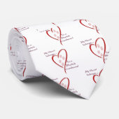 Bluetick Coonhound Heart hoort erbij Stropdas (Opgerold)